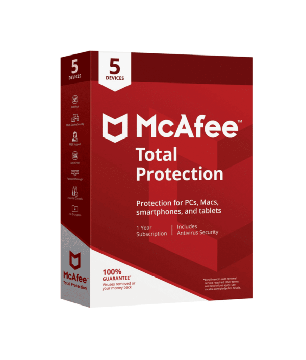McAfee Antivirus Total Protection 10 PC 1 Año Familia